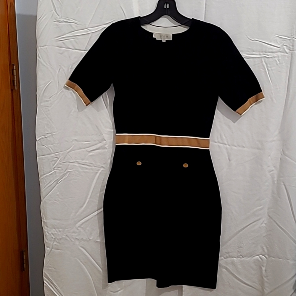 Women's Hobbs London Black Sweater Knit Dress US Size 4 UK 8